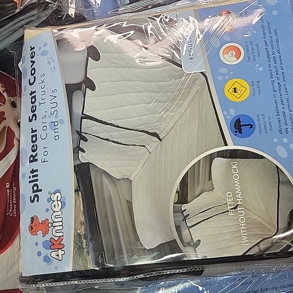 MONEY DONATED TO SPCA 4knines Split rear seat cover for cars trucks and suv - Picture 1 of 4